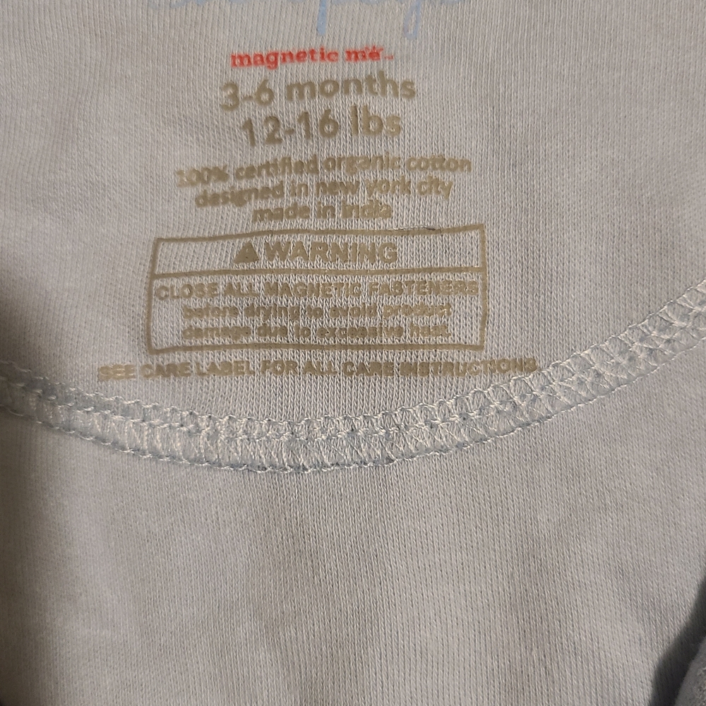 Magnetic Me Sky Blue Coverall 3-6 months - Picture 4 of 4